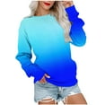 thumbnail image 1 of Dyegold Womens Casual Long Sleeve Sweatshirt Crew Neck Cute Gradient Pullover Tops Oversized Sweater Shirt Fall Fashion 2023, 1 of 4