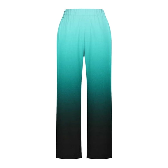 pimelu Womens Casual Wide Leg Pants Elastic Waisted Straight Long Trousers Loose Work Cargo Palazzo Pants Streetwear Cotton Linen Pants