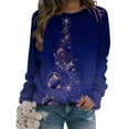 thumbnail image 1 of Dyegold Womens Christmas Sweaters Ladies Cute Reindeer Snowmen Tops Oversized Long Sleeve Shirts For Women Oversized Sweatshirts Cotton Linen Plus Size ​Christmas ​Oversized Zip Up Hoodie, 1 of 3