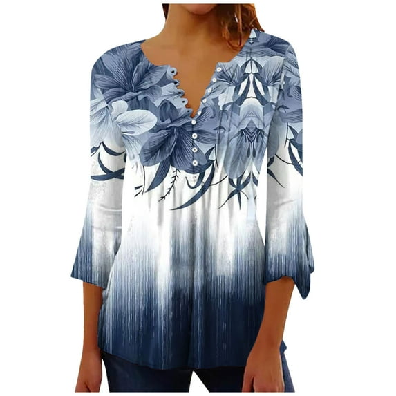 Dyegold Womens Dress Tops Ladies 3/4 Sleeve Blouse For Women Dressy Tops For Evening Wear Western Ladies Dressy Casual Tops Womens Tops Dressy Casual 3/4 Sleeve My Orders