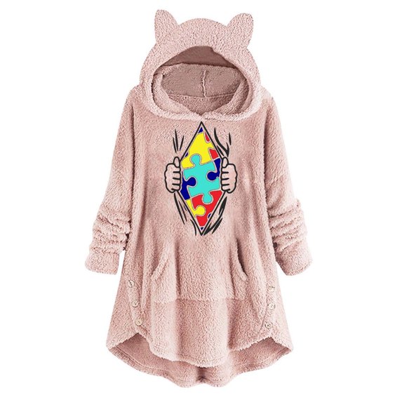 Dyegold Womens Fleece Jackets Online Shopping Ladies Cute Casual Warm Tops Teen Girls Hooded Fuzzy Plus Size Outwear Lightweight Winter Coats Sweater Sweatshirts Coats Graphic Hoodie Tops