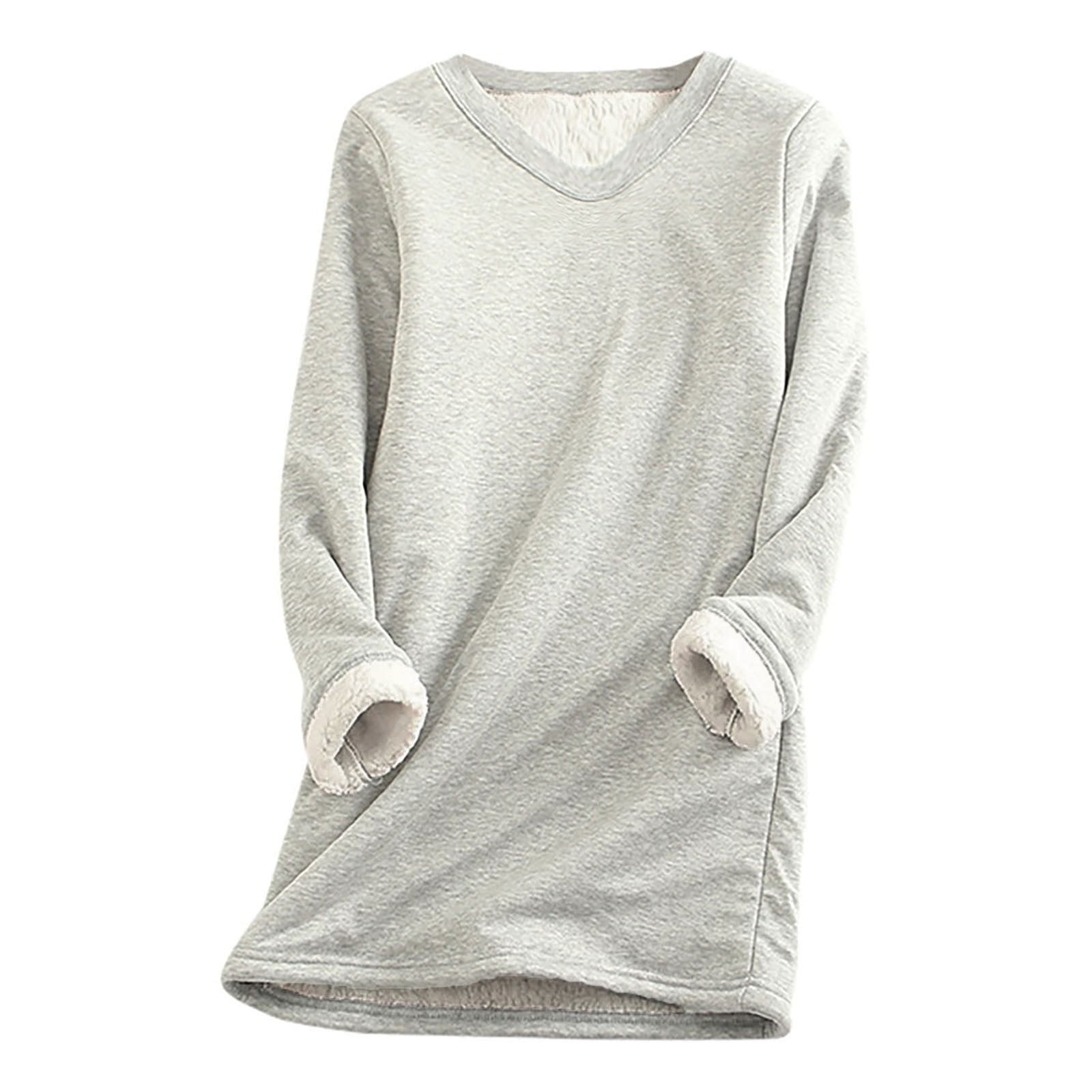 Dyegold Womens Fleece Tops Long Sleeve Teen Girls Winter Undershirt