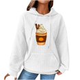 thumbnail image 1 of Dyegold Womens Hoodie Sweatshirt Waffle Thanksgiving Hoodies Fall Hooded Plus Size Pumpkin Pullover Tops Fashion Clearance Shirts Long Sleeve Casual Sweatshirts Ladies Trendy Teen Girls Sweaters, 1 of 3