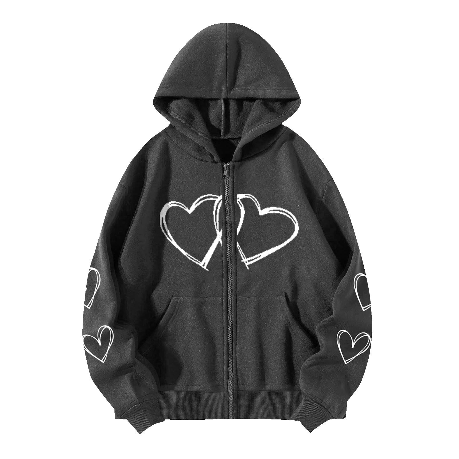 Dyegold Thin Zip Up Hoodie Women Teen Girls Crewneck Sweatshirt 