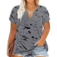 thumbnail image 1 of Dyegold Womens Plus Size Fall Tops Ladies Fall Tops Women's Plus Size Tops Y2K Clothes Plus Size ​Loose Fit Blouses ​Short Sleeve T Shirts For Women ​Online Shopping, 1 of 6