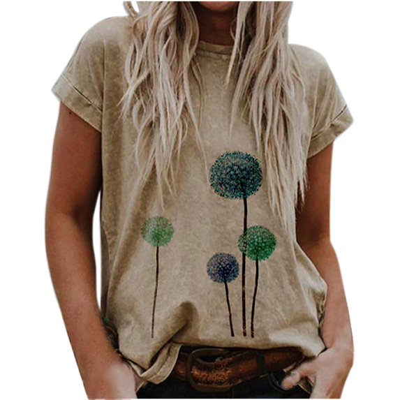 Dyegold Womens Short Sleeve Western Shirts Vintage Floral Print V Neck T Shirt Causal Loose Fit Retro Graphic Tee Top Blouse