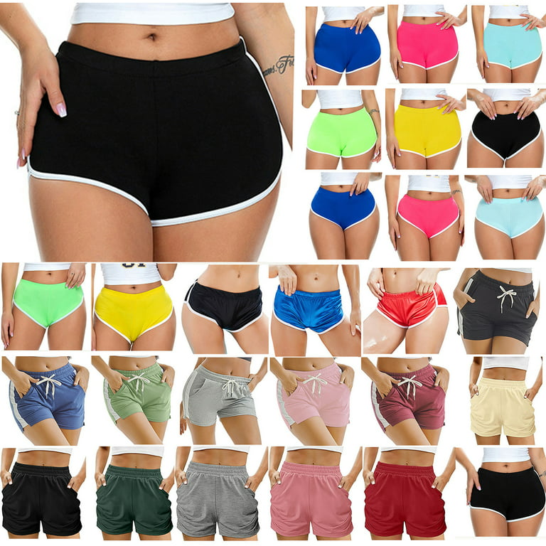 Summer Casual Shorts For Woman Stretch Elastic Waist Booty Short Pant