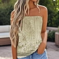 thumbnail image 1 of Dyegold Womens Summer Tops Trendy Off Shoulder Pleated Flowy Swing Strapless Bandeau T Shirts for Women Sleeveless Blouses Tops Dressy Striped Tube Top Tunic Plus Size Shirts for Women, 1 of 5