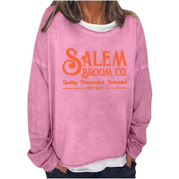 Dyegold Womens Sweatshirt Ladies Fashion Solid Color Round Neck Blouse Womens Tops Football Sweatshirts For Women Fall Outfits Fall Fashion 2023 Christmas Sweatshirts