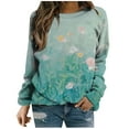 thumbnail image 1 of Dyegold Womens Sweatshirts Trendy Deals Casual Workout Y2k Comfy Jacket Teen Girls Oversized Floral Printed Shirts Winter Graphic Tops Fleece Vintage Sweatshirt Western Plus Size Hoodie Sweater, 1 of 5