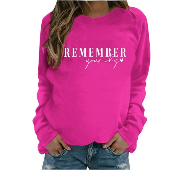 Dyegold Womens Sweatshirts Trendy Online Shopping Winter Casual Fleece Hoodie Plus Size Western Letter Printed Sweater Ladies Long Sleeve Crew Neck Tops Oversized Comfy Shirts Teen Girls Outfits