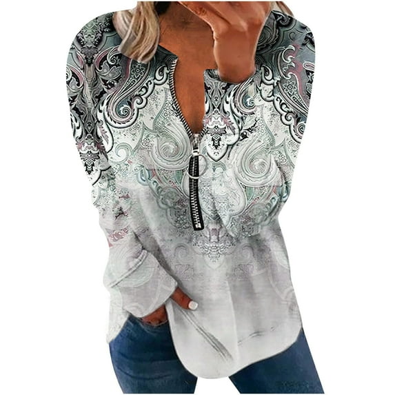 Dyegold Womens Sweatshirts Trendy Weekly Work Cropped Winter Workout Shirts Floral Vintage Y2k Half Zip Tops Ladies Plus Size Sweater Fleece Comfy Hoodie Oversized Teen Girls Pullover Jacket