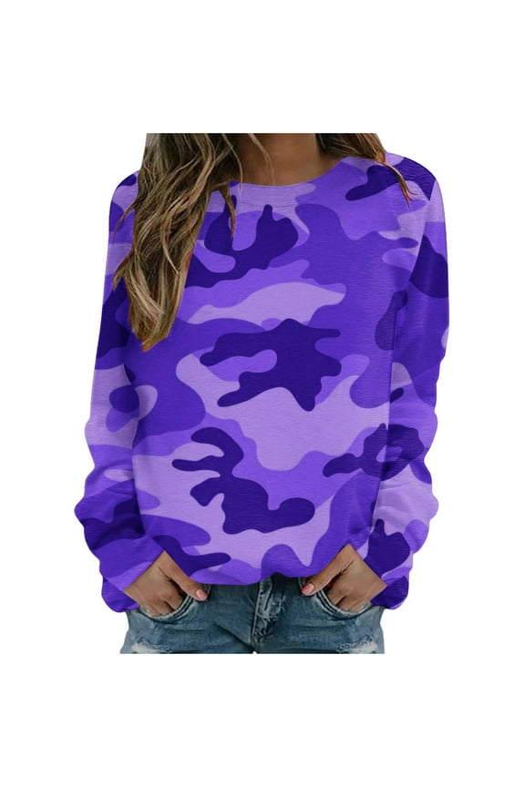 Dyegold Womens Tops Casual Weekly Y2k Ladies Oversized Pullover Graphic Fleece Teen Girls Hoodie Comfy Plus Size Tops Winter Vintage Sweatshirt Sweater Casual Western Camo Print Jacket Shirts