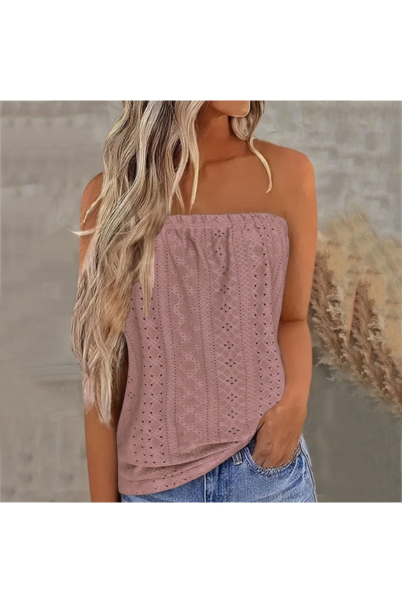 Womens Tops Dressy Casual Summer Strapless Tube Tops for Women Butterfly Floral Sleeveless Casual Pleated Flowy Crop Tunic Blouses Shirt