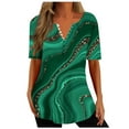thumbnail image 1 of Dyegold Womens Tops Dressy Casual Summer Summer Tops For Women Mesh Sheer Short Sleeve Plus Size, 1 of 5