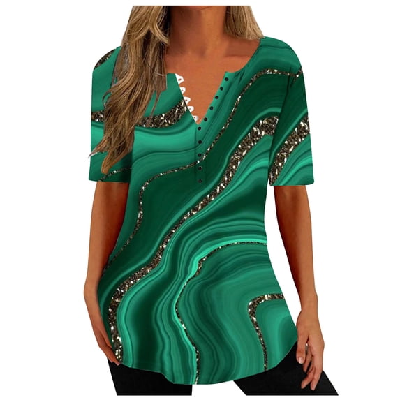 Dyegold Womens Tops Dressy Casual Summer Summer Tops For Women Mesh Sheer Short Sleeve Plus Size