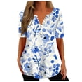 thumbnail image 1 of Dyegold Womens Tops Dressy Casual Summer Summer Tops For Women Mesh Sheer Short Sleeve Plus Size, 1 of 5