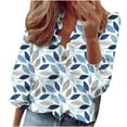 thumbnail image 1 of Dyegold Womens Tops Dressy Casual Womens Summer Tops Long Sleeve Fashion Floral Ruffle V Neck Blouses Plus Size Shirts for Work Business Casual T Shirts, 1 of 5