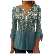 Dyegold Womens Tops Ladies 3/4 Sleeve T Shirts For Women Women's Blouses Work Office Sport Long Sleeve ​Dressy Casual Tops ​Summer Tunic Tops For Women 2023 ​My Orders