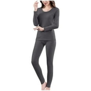 Dyegold Womens Underwear,Thermal Underwear for Women,Women's Casual Fleece Warm Tops Trousers Thermal Underwear Suits,Soft Comfortable Lightweight Deals of the Day Clearance