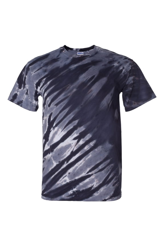 Dyenomite 200TS Tiger Stripe Tie Dye T-Shirt - Black, Extra Large