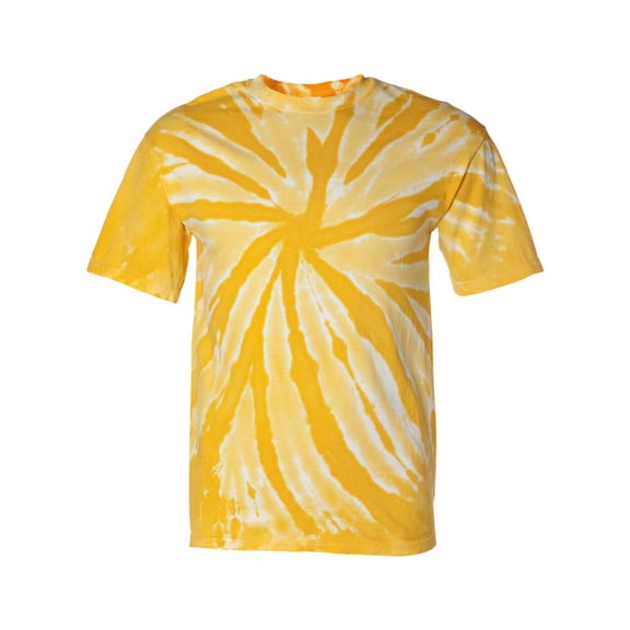 Dyenomite 200TT Solid Pinwheel Tie Dye T-Shirt - Gold, Small