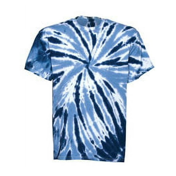 Dyenomite 200TT Solid Pinwheel Tie Dye T-Shirt - Navy, Medium