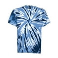 thumbnail image 1 of Dyenomite 200TT Solid Pinwheel Tie Dye T-Shirt - Navy, Small, 1 of 2