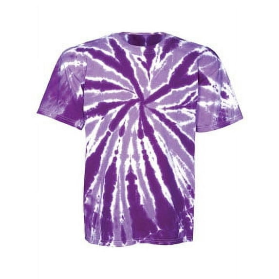 Dyenomite 200TT Solid Pinwheel Tie Dye T-Shirt - Purple, Medium