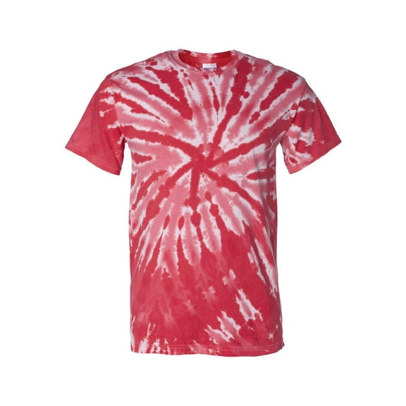 Dyenomite 200TT Solid Pinwheel Tie Dye T-Shirt - Red, 2X