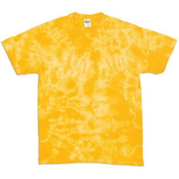 Dyenomite 20BCR Gildan Youth Crystal Tie Dye Tee, Gold - Medium