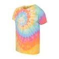 thumbnail image 1 of Dyenomite Girl's Short Sleeve Multi Spirals T-shirt, 1 of 3
