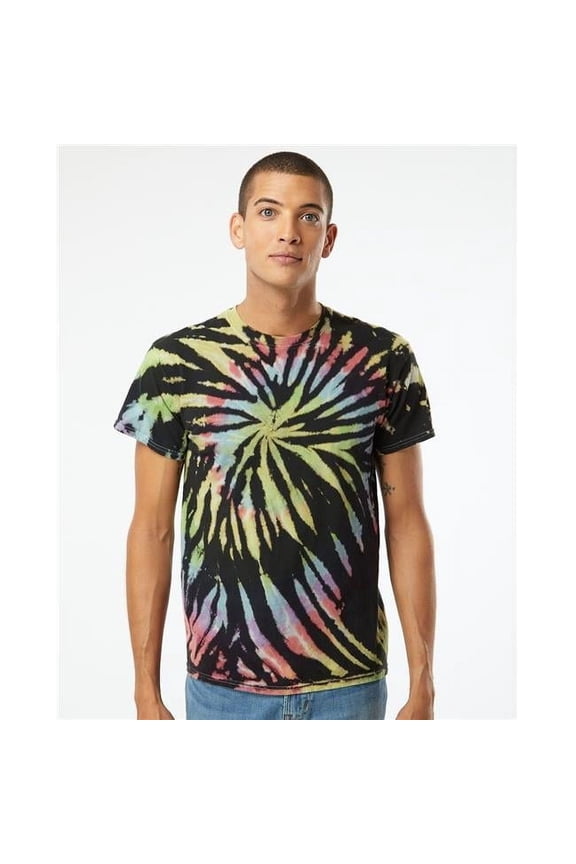 B01214228 Multi Color Spiral Tie-Dyed T-Shirt, Denali - 3XL