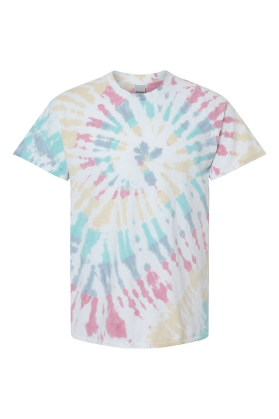 - Multi-Color Spiral Tie-Dyed T-Shirt - 200MS - Desert Rainbow - Size: M
