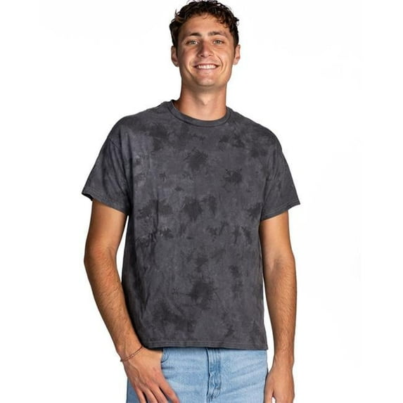 Dyenomite B06714105 Crush Tie-Dyed T-Shirt, Stone - Large