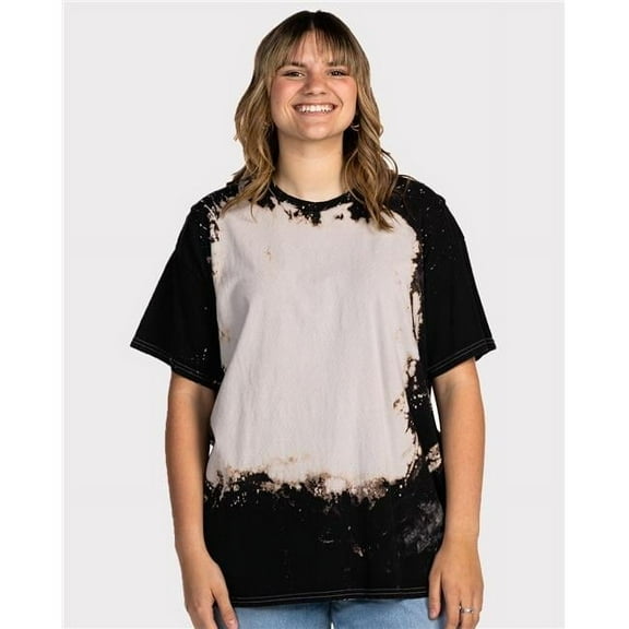 Dyenomite B21514958 Bleach Wash T-Shirt, Nile - 3XL