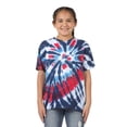 thumbnail image 1 of Dyenomite B31614944 Youth Rainbow Cut-Spiral Tie-Dyed T-Shirt, Energy - Medium, 1 of 1