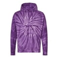 thumbnail image 1 of Dyenomite B82714687 Cyclone Tie-Dyed Hooded Sweatshirt, Purple - 2XL, 1 of 1