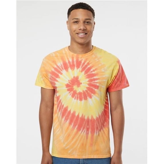 Dyenomite B82814544 Tide Tie-Dyed T-Shirt, Adirondack - Medium