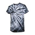 thumbnail image 1 of Dyenomite B84214504 Contrast Cyclone Tie-Dyed T-Shirt, Black - Medium, 1 of 3