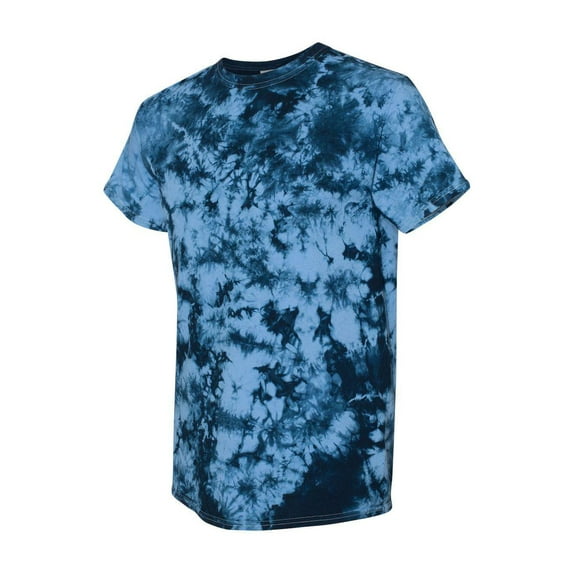 Dyenomite - Crystal Tie-Dyed T-Shirt - 200CR - Navy/ Columbia - Size: 3XL