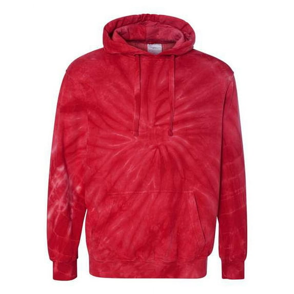 Dyenomite - Cyclone Hooded Tie-Dyed Sweatshirt - 854CY - Red - Size: 3XL