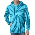thumbnail image 1 of Dyenomite Cyclone Hooded Sweatshirt in Turquoise M | 854CY, 1 of 3