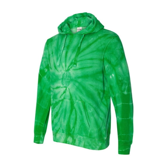 Dyenomite - Cyclone Hooded Tie-Dyed Sweatshirt - 854CY - Kelly - Size: S