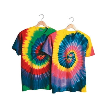 Dyenomite Multi-Color Spiral Short Sleeve T-Shirt