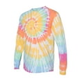 thumbnail image 1 of Dyenomite Multi-Color Spiral Tie-Dyed Long Sleeve T-Shirt, 1 of 3
