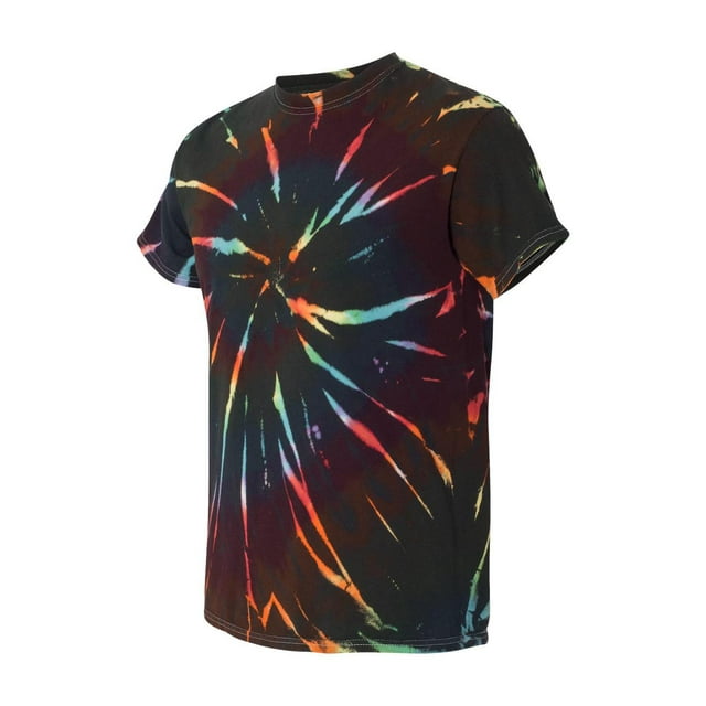 Dyenomite - Multi-Color Spiral Tie-Dyed T-Shirt - 200MS - Aurora - Size ...