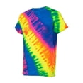 thumbnail image 1 of Dyenomite - Tilt Tie-Dyed T-Shirt - 200TL - Flo Rainbow - Size: S, 1 of 3