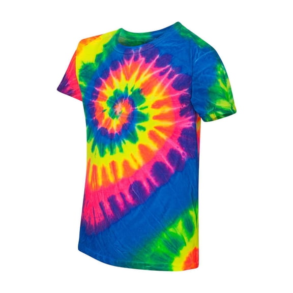 Dyenomite - Youth Multi-Color Spiral Tie-Dyed T-Shirt - 20BMS