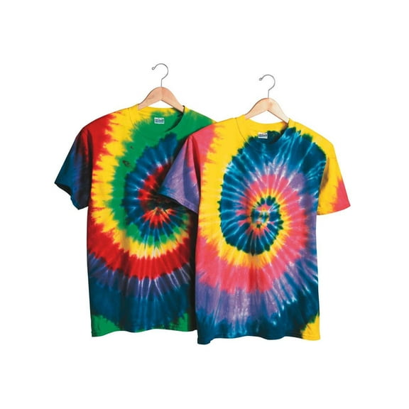 DyenomiteMulti-Color Spiral Short Sleeve T-Shirt 200MS